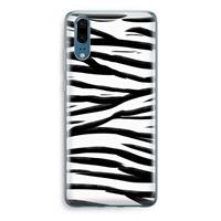 CaseCompany Zebra pattern: Huawei P20 Transparant Hoesje