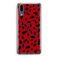 CaseCompany Red Leopard: Huawei P20 Transparant Hoesje