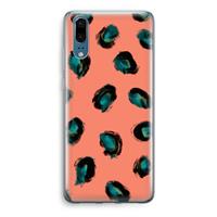 CaseCompany Pink Cheetah: Huawei P20 Transparant Hoesje