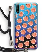 CaseCompany Just peachy: Huawei P30 Lite Transparant Hoesje met koord