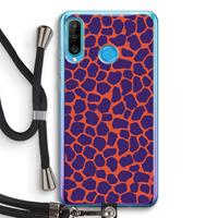 CaseCompany Purple Giraffe: Huawei P30 Lite Transparant Hoesje met koord