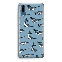 CaseCompany Narwhal: Huawei P20 Transparant Hoesje