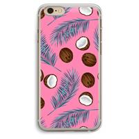 CaseCompany Kokosnoot roze: iPhone 6 Plus / 6S Plus Transparant Hoesje