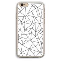 CaseCompany Geometrische lijnen zwart: iPhone 6 Plus / 6S Plus Transparant Hoesje