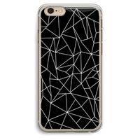 CaseCompany Geometrische lijnen wit: iPhone 6 Plus / 6S Plus Transparant Hoesje