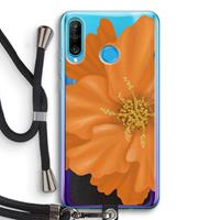 CaseCompany Orange Ellila flower: Huawei P30 Lite Transparant Hoesje met koord
