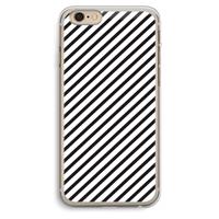 CaseCompany Strepen zwart-wit: iPhone 6 Plus / 6S Plus Transparant Hoesje