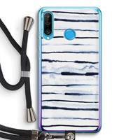 CaseCompany Ink Stripes: Huawei P30 Lite Transparant Hoesje met koord