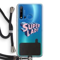 CaseCompany Superlady: Huawei P20 Lite (2019) Transparant Hoesje met koord