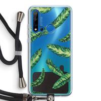 CaseCompany Lange bladeren: Huawei P20 Lite (2019) Transparant Hoesje met koord