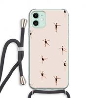 CaseCompany Dancing #1: iPhone 11 Transparant Hoesje met koord