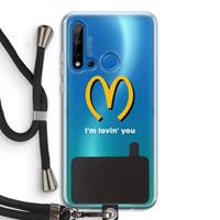 CaseCompany I'm lovin' you: Huawei P20 Lite (2019) Transparant Hoesje met koord