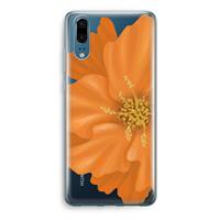 CaseCompany Orange Ellila flower: Huawei P20 Transparant Hoesje