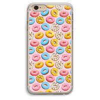 CaseCompany Pink donuts: iPhone 6 Plus / 6S Plus Transparant Hoesje