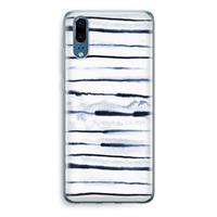 CaseCompany Ink Stripes: Huawei P20 Transparant Hoesje