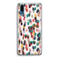 CaseCompany Tropical Dots: Huawei P20 Transparant Hoesje
