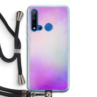 CaseCompany Clouds pastel: Huawei P20 Lite (2019) Transparant Hoesje met koord