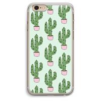 CaseCompany Cactus Lover: iPhone 6 Plus / 6S Plus Transparant Hoesje