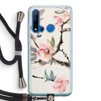 CaseCompany Japanse bloemen: Huawei P20 Lite (2019) Transparant Hoesje met koord