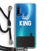 CaseCompany King zwart: Huawei P20 Lite (2019) Transparant Hoesje met koord