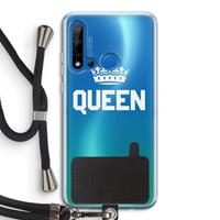 CaseCompany Queen zwart: Huawei P20 Lite (2019) Transparant Hoesje met koord