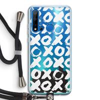 CaseCompany XOXO: Huawei P20 Lite (2019) Transparant Hoesje met koord