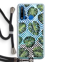 CaseCompany Geometrische jungle: Huawei P20 Lite (2019) Transparant Hoesje met koord