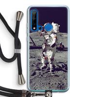 CaseCompany Spaceman: Huawei P20 Lite (2019) Transparant Hoesje met koord