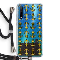 CaseCompany Musketon Anchor: Huawei P20 Lite (2019) Transparant Hoesje met koord