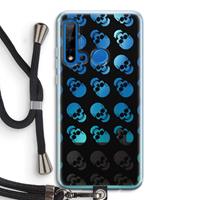 CaseCompany Musketon Skulls: Huawei P20 Lite (2019) Transparant Hoesje met koord