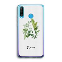 CaseCompany Green Brush: Huawei P30 Lite Transparant Hoesje