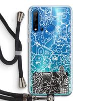 CaseCompany Vexx City #2: Huawei P20 Lite (2019) Transparant Hoesje met koord