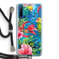 CaseCompany Papegaaien: Huawei P20 Lite (2019) Transparant Hoesje met koord