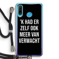 CaseCompany Meer verwacht - Zwart: Huawei P30 Lite Transparant Hoesje met koord