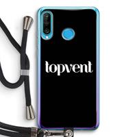 CaseCompany Topvent Zwart: Huawei P30 Lite Transparant Hoesje met koord
