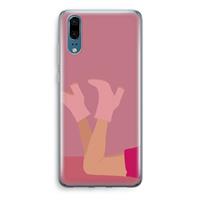 CaseCompany Pink boots: Huawei P20 Transparant Hoesje