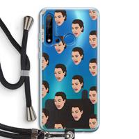 CaseCompany Ugly Cry Call: Huawei P20 Lite (2019) Transparant Hoesje met koord