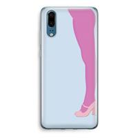 CaseCompany Pink panty: Huawei P20 Transparant Hoesje