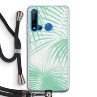 CaseCompany Palmbladeren: Huawei P20 Lite (2019) Transparant Hoesje met koord