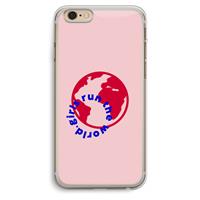 CaseCompany Run The World: iPhone 6 Plus / 6S Plus Transparant Hoesje