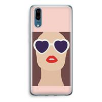 CaseCompany Red lips: Huawei P20 Transparant Hoesje