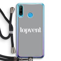 CaseCompany Topvent Grijs Wit: Huawei P30 Lite Transparant Hoesje met koord