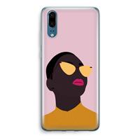 CaseCompany Yellow glasses: Huawei P20 Transparant Hoesje