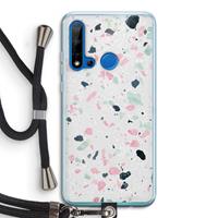 CaseCompany Terrazzo N°3: Huawei P20 Lite (2019) Transparant Hoesje met koord