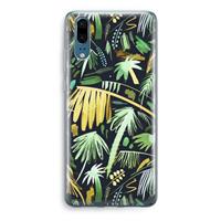 CaseCompany Tropical Palms Dark: Huawei P20 Transparant Hoesje