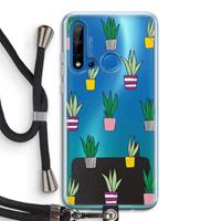 CaseCompany Sanseveria: Huawei P20 Lite (2019) Transparant Hoesje met koord