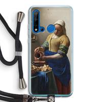 CaseCompany The Milkmaid: Huawei P20 Lite (2019) Transparant Hoesje met koord