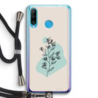 CaseCompany Violets are blue: Huawei P30 Lite Transparant Hoesje met koord