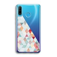 CaseCompany Gekleurde driehoekjes pastel: Huawei P30 Lite Transparant Hoesje