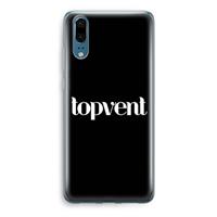 CaseCompany Topvent Zwart: Huawei P20 Transparant Hoesje